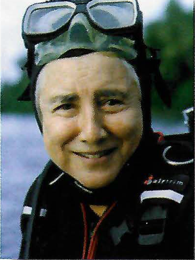 Dr. Eugenie Clark in diving gear