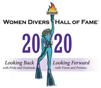 Women Divers Hall of Fame twentieth anniversary logo