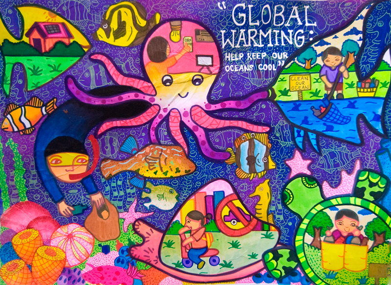 First-place Grades 3-5 international poster by Trisha Co Reyes