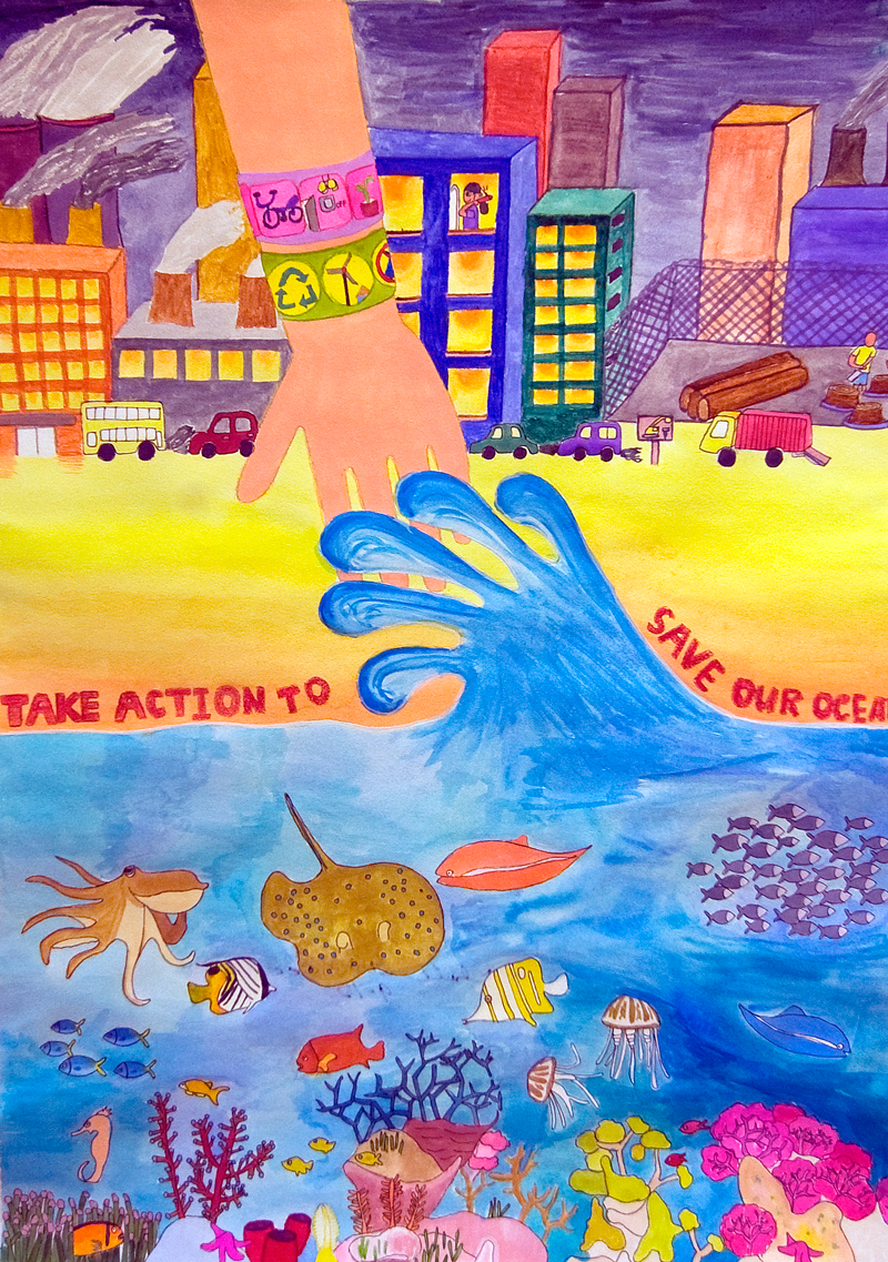 First-place Grades 9-12 international poster by Woo Wing Ki