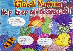 First-place Grades 6-8 global warming poster by Lydia Haff
