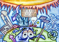 First-place Grades 9-12 global warming poster by Alexandra Marks