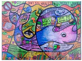 First-place Grades 6-8 whale poster by Jamia Mei Tolentino