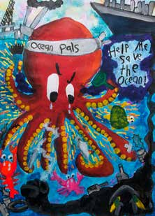 First-place Grades K-2 octopus poster by Kennard Alvaro Hadinata