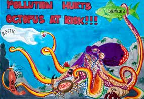 First-place Grades 6-8 octopus poster by Teah Laupapa