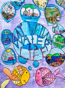 First-place Grades 3-5 wetlands poster by Sheena Imani
