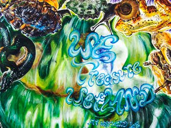 First-place Grades 9-12 wetlands poster by Leung Hiu Yu