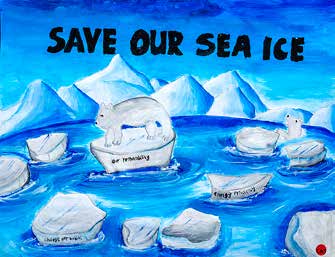 First-place Grades K-2 polar bear poster by Sabathian Abramovich