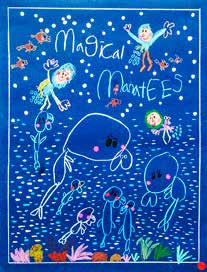 First-place Grades K-2 Magical Manatee poster by Chan Po Chi Angelo